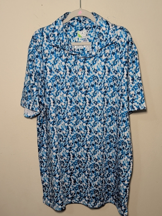 Tailorbyrd Other - Tailorbyrd Performance Polo Shirt Blue + White Preppy Boys Size XL 18